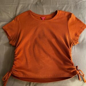 G by Guess Ribbed Orange Top